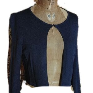 Ann Taylor navy sweater shrug top.